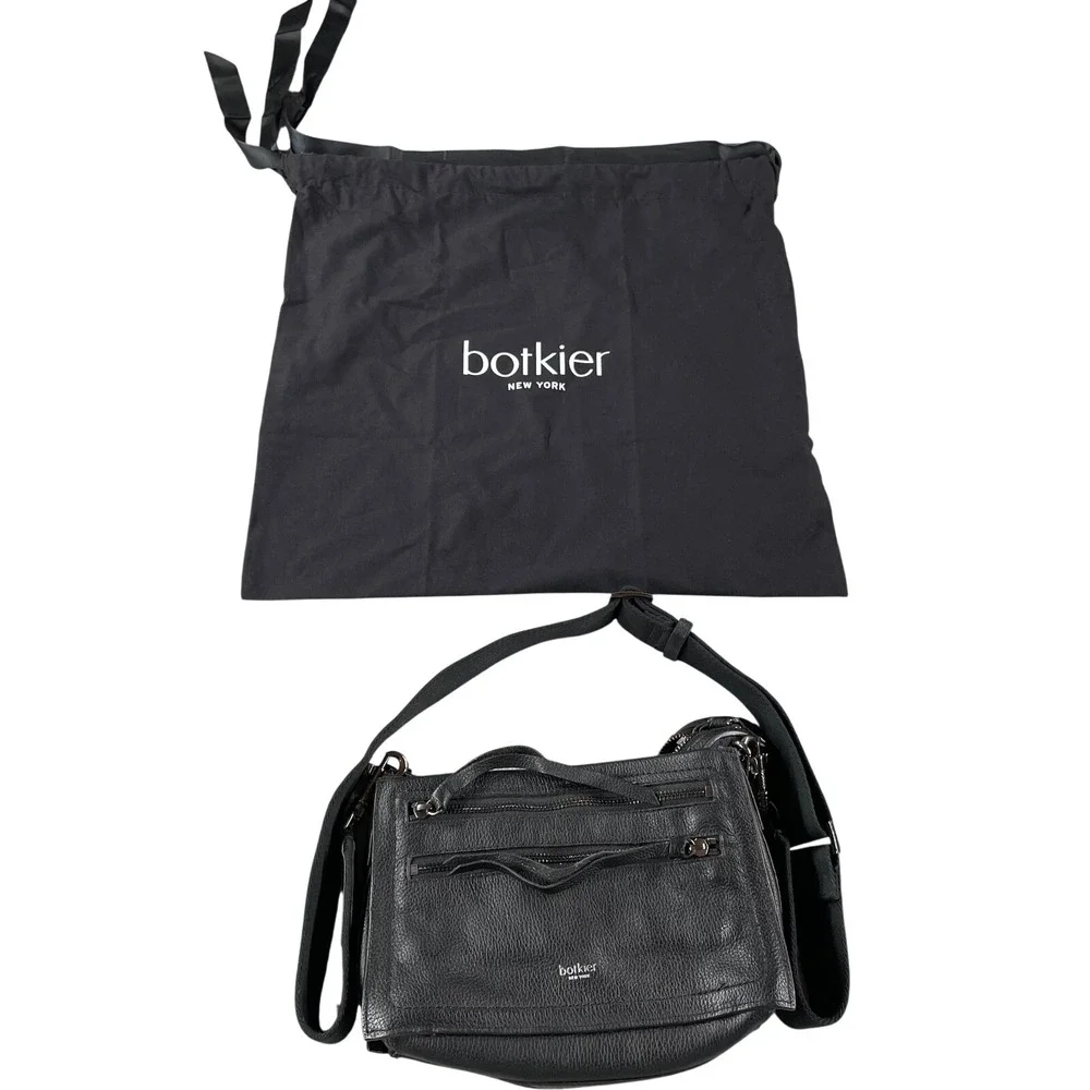 Botkier Valentina Top Handle Satchel Crossbody Bag‎ Black Leather & Dust Bag